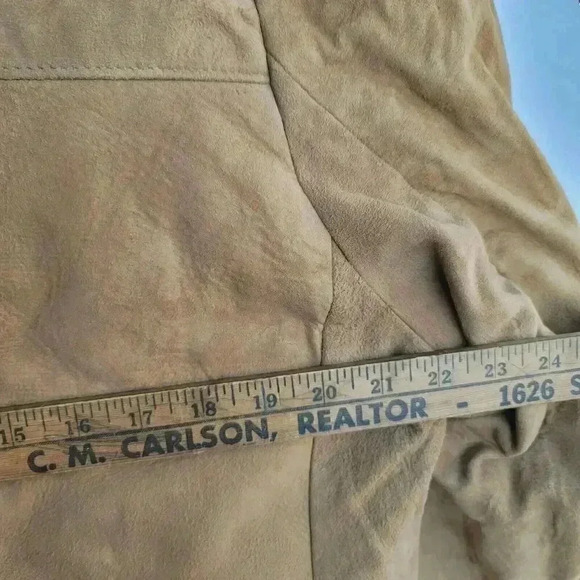 Robert Lewis Tan Suede Ranch Coat Jacket Chore Removable Liner Vest Men's 40 - Picture 11 of 13